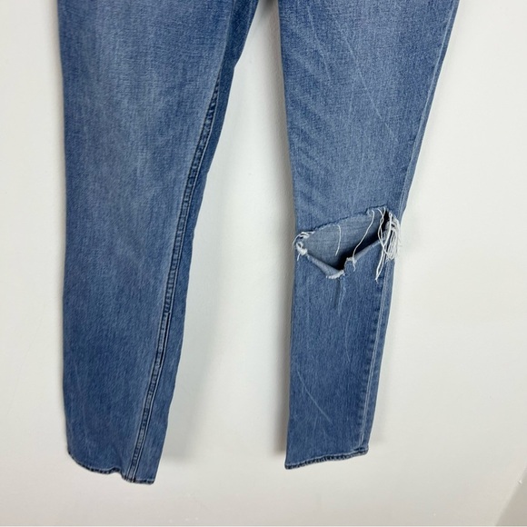 Abercrombie & Fitch 90s Slim Straight High Rise Jeans Size 24 / 00 Medium Wash - Picture 4 of 7